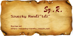 Szuszky Renátó névjegykártya
