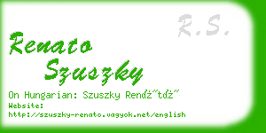 renato szuszky business card